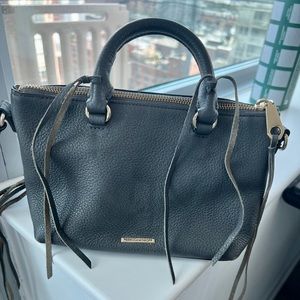 Rebecca Minkoff gray, leather, crossbody purse